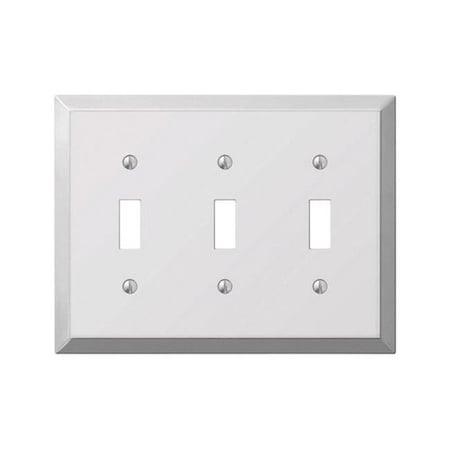 Livewire 161TTT 3 Toggle Polished Chrome Wall Plate Stamped Steel LI156129